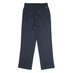 DICKIES Mens Polyester Blend Classic Blue Zip Trousers W34 L32 Workwear Straight