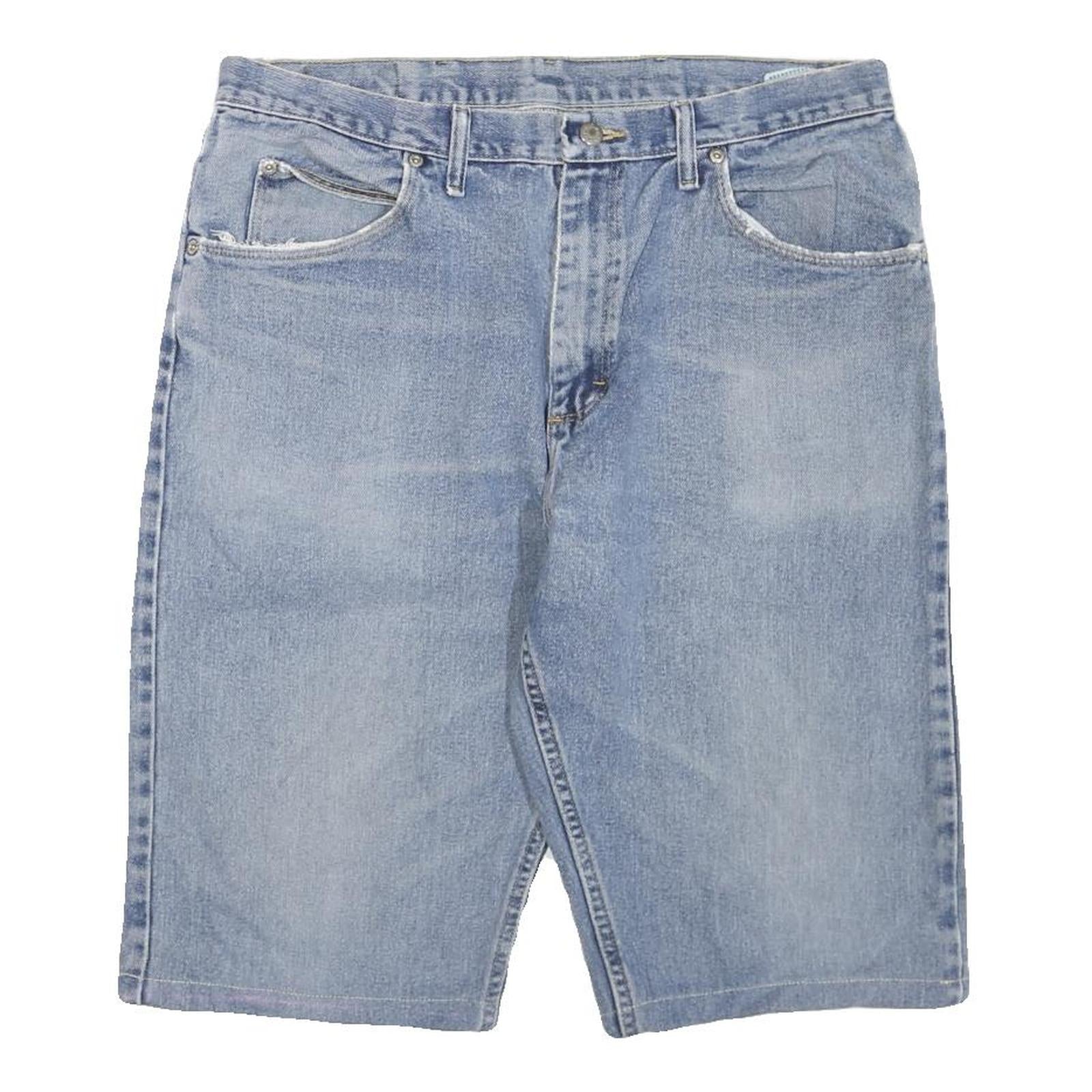 WRANGLER Mens Denim Blue Casual Regular Fit L W36 Cotton Blend Shorts