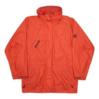 MAMMUT Mens Red Outdoor Jacket M Polyamide Zip Hooded Plain Lightweight