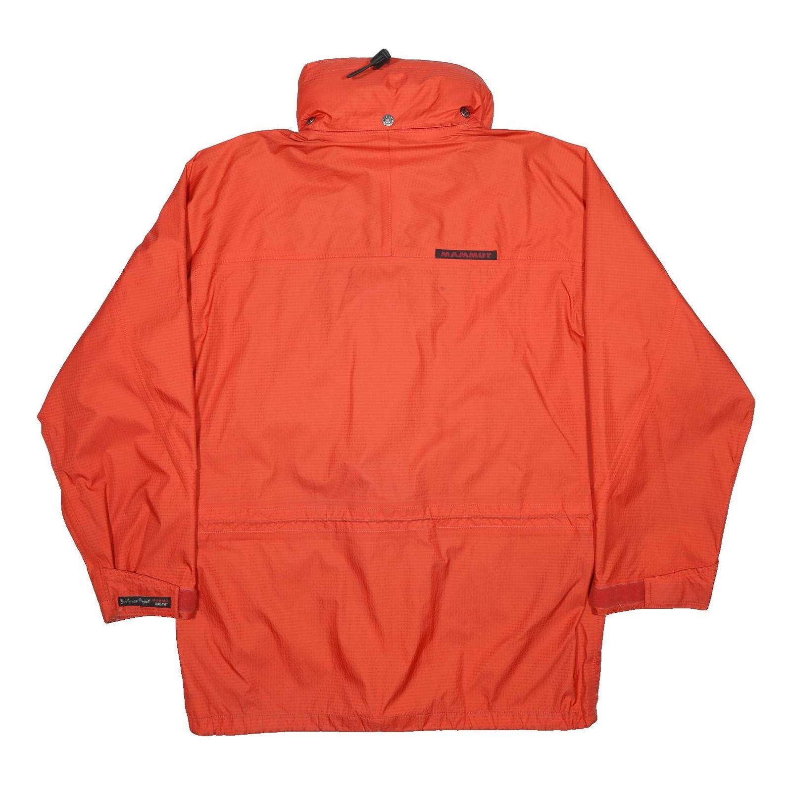 MAMMUT Mens Red Outdoor Jacket M Polyamide Zip Hooded Plain Lightweight