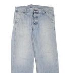 CARHARTT Mens Regular Fit Light Blue Denim Jeans W40 L33 Button Closure Cotton