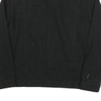 JEANIUS Mens Black Cotton Blend Button Jacket XL Classic Plain Casual Outerwear