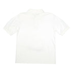 PUMA Mens White Short Sleeve Plain Polo Shirt L Cotton Blend Casual