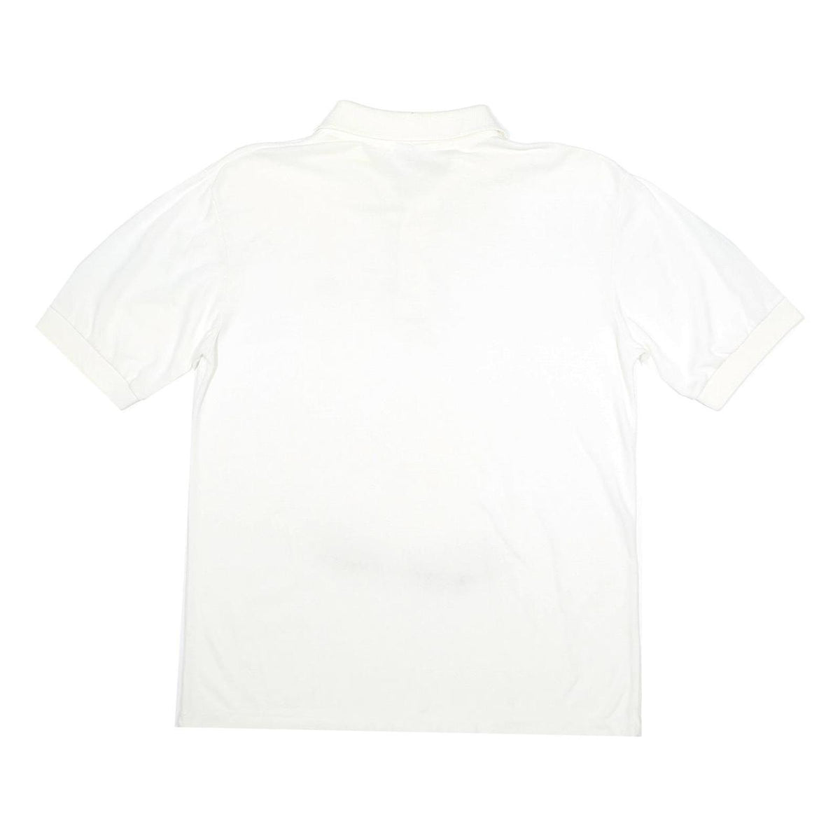 PUMA Mens White Short Sleeve Plain Polo Shirt L Cotton Blend Casual