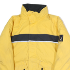 NAUTICA Mens Yellow & Black Zip Jacket M Polyester Plain Casual Sportswear