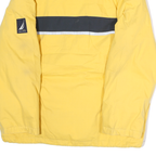 NAUTICA Mens Yellow & Black Zip Jacket M Polyester Plain Casual Sportswear