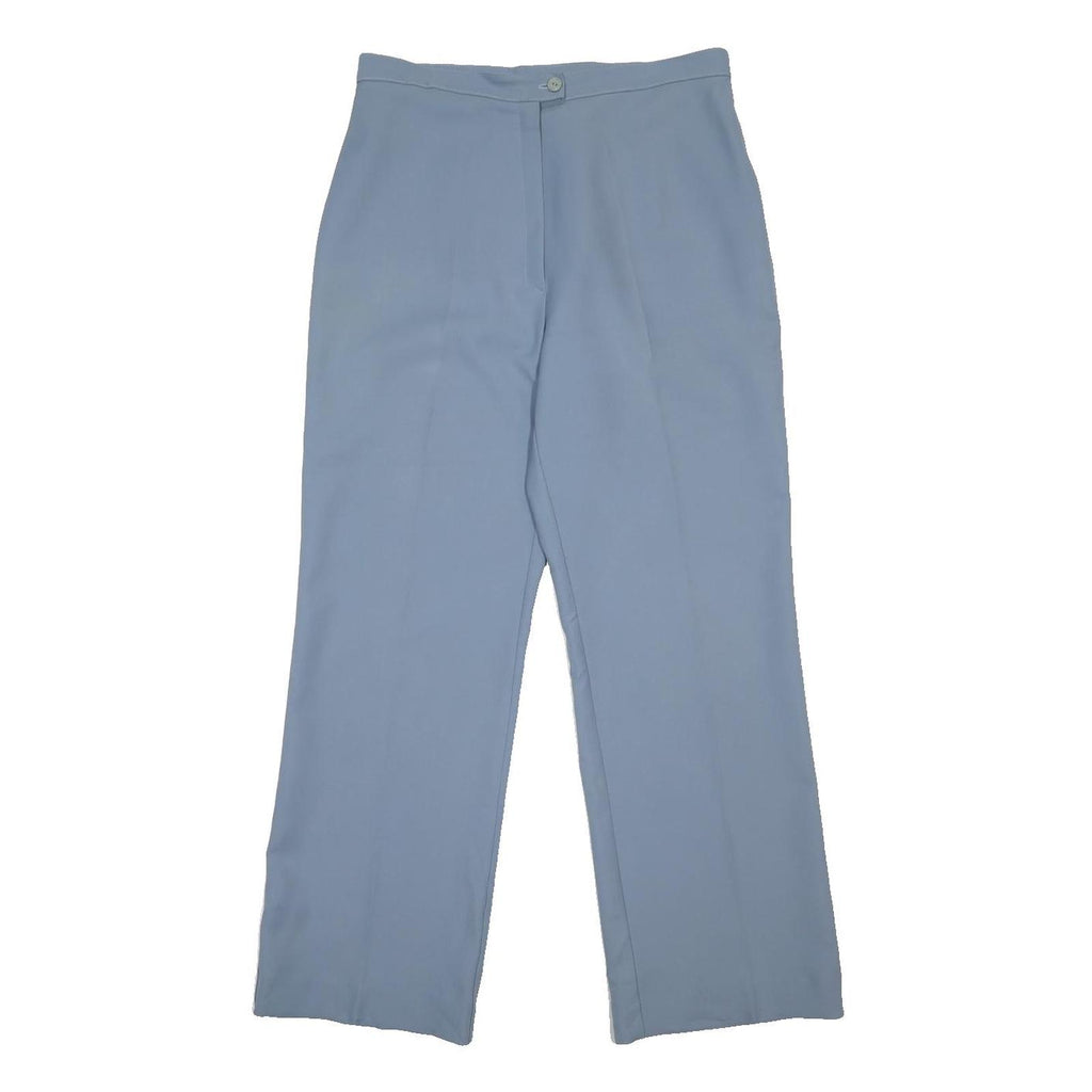 ST. MICHAEL Womens Polyester Blue Relaxed Straight Trousers W30 L29 Casual