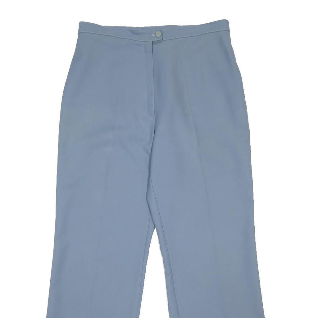 ST. MICHAEL Womens Polyester Blue Relaxed Straight Trousers W30 L29 Casual
