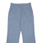 ST. MICHAEL Womens Polyester Blue Relaxed Straight Trousers W30 L29 Casual