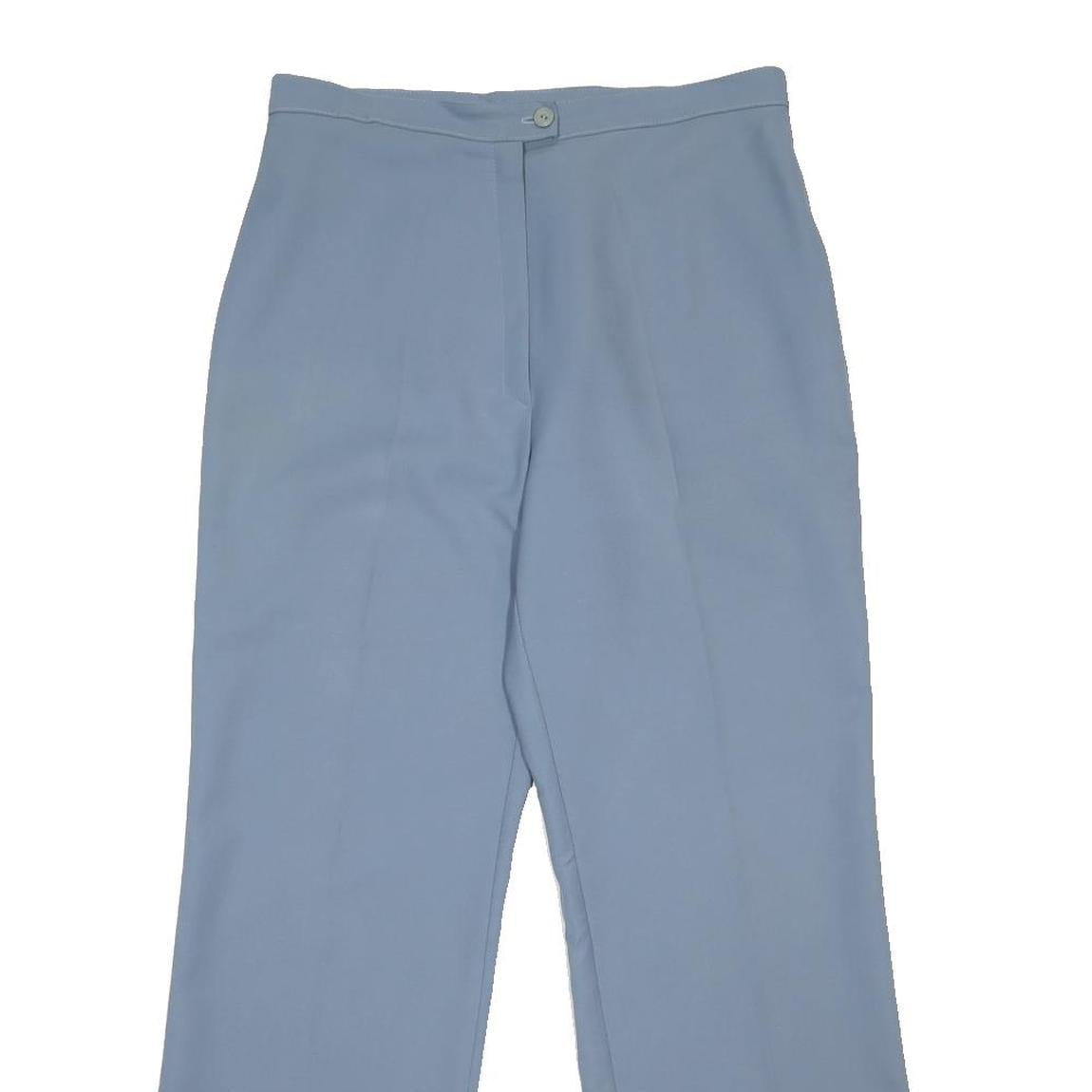 ST. MICHAEL Womens Polyester Blue Relaxed Straight Trousers W30 L29 Casual