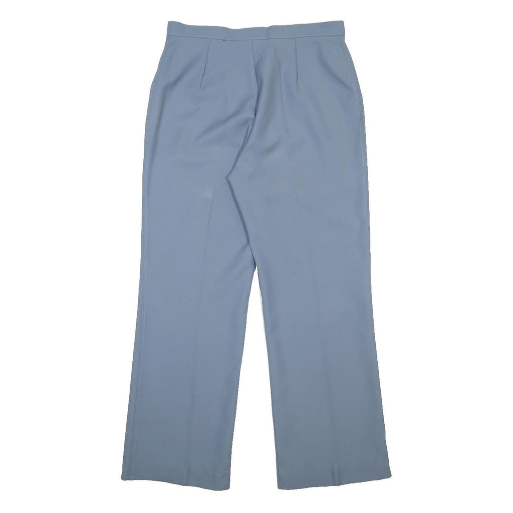 ST. MICHAEL Womens Polyester Blue Relaxed Straight Trousers W30 L29 Casual
