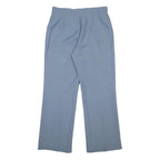 ST. MICHAEL Womens Polyester Blue Relaxed Straight Trousers W30 L29 Casual