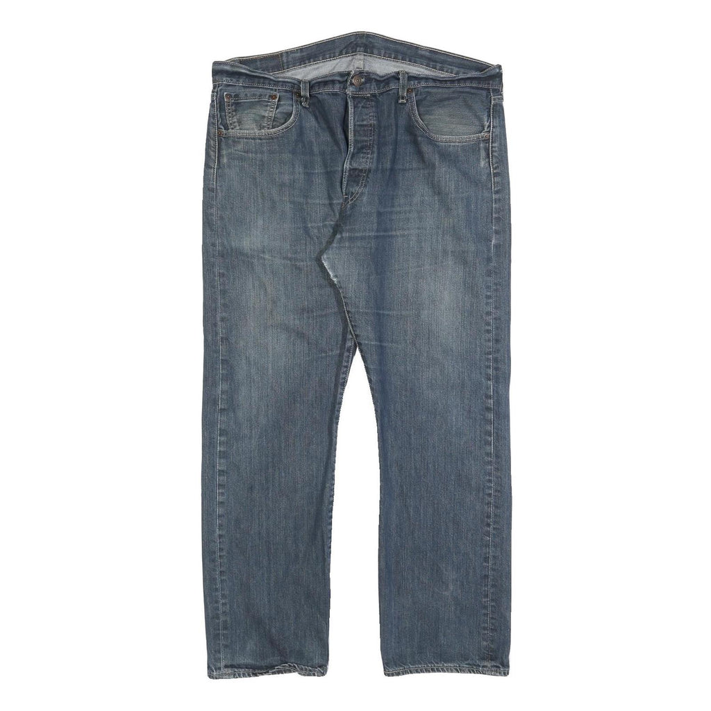 LEVI'S 501 Mens Jeans Blue Regular Straight Denim Medium W38 L30 Classic Button