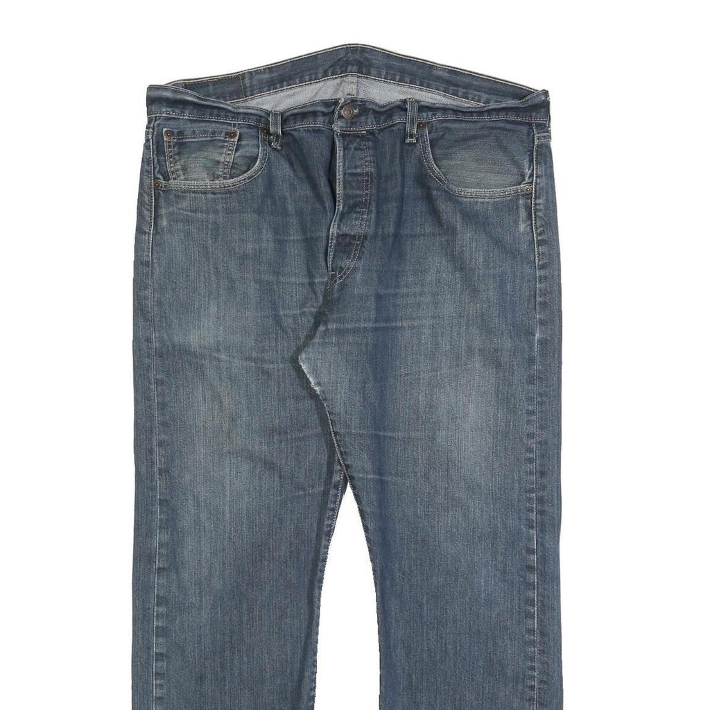 LEVI'S 501 Mens Jeans Blue Regular Straight Denim Medium W38 L30 Classic Button