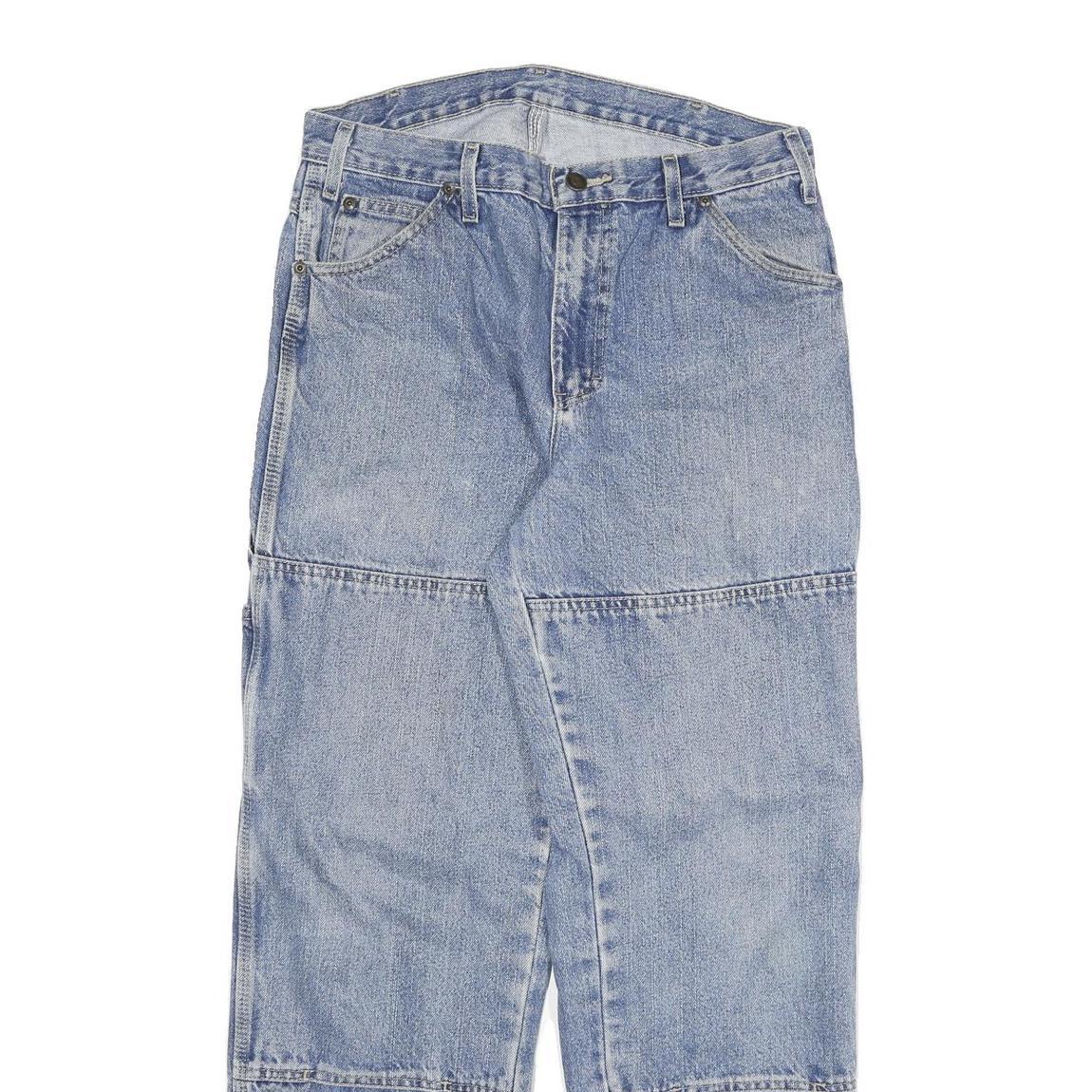 DICKIES Mens Blue Regular Straight Denim Light W30 L30 Casual Workwear Jeans