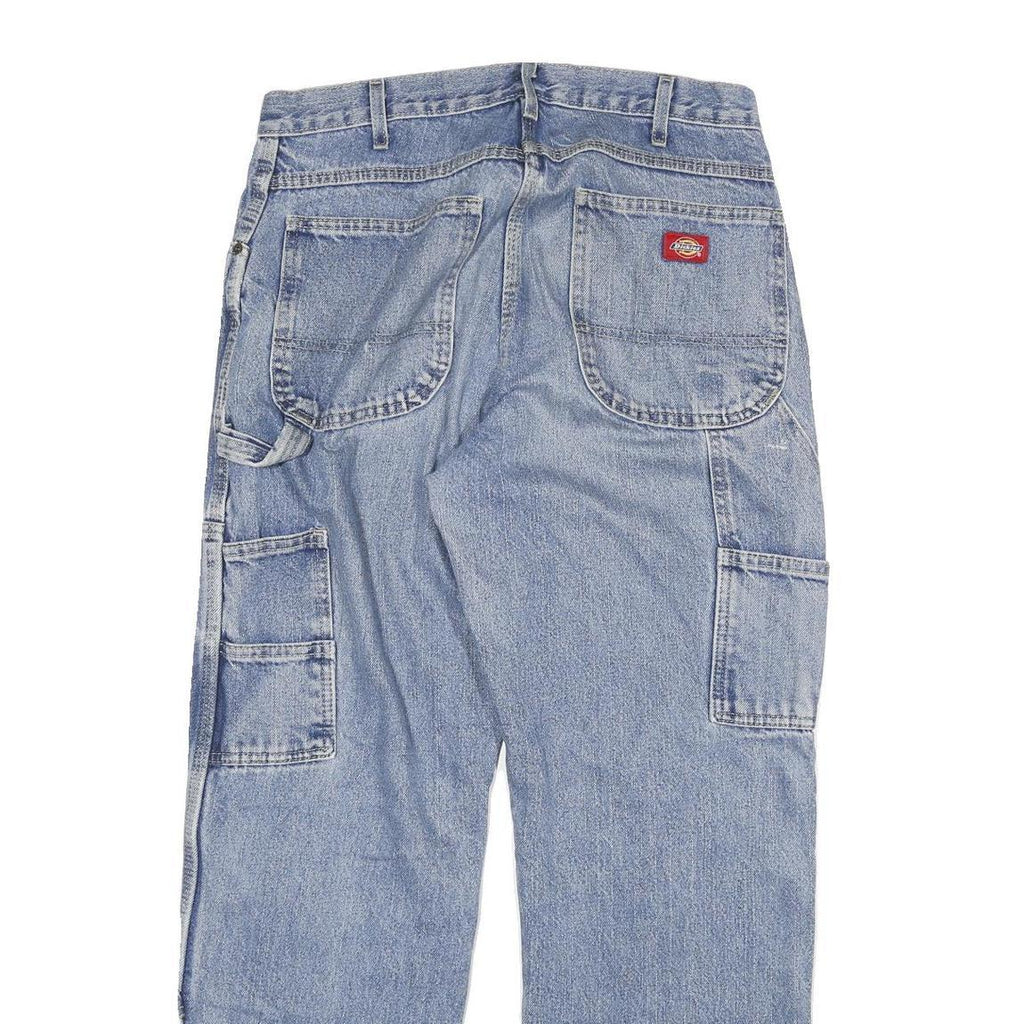 DICKIES Mens Blue Regular Straight Denim Light W30 L30 Casual Workwear Jeans