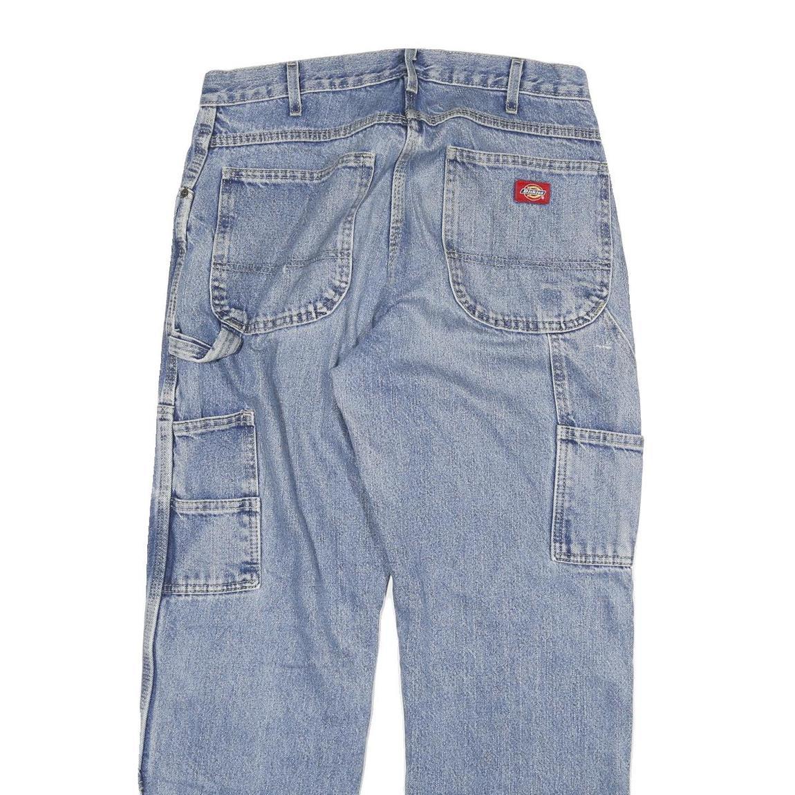 DICKIES Mens Blue Regular Straight Denim Light W30 L30 Casual Workwear Jeans