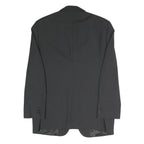 MADE IN ITALY Mens Black Classic Jacket L Polyester Blend Button Formal Wear