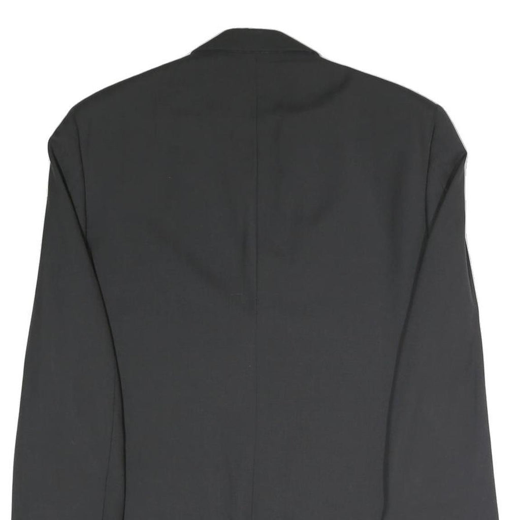 MADE IN ITALY Mens Black Classic Jacket L Polyester Blend Button Formal Wear