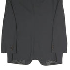 MADE IN ITALY Mens Black Classic Jacket L Polyester Blend Button Formal Wear