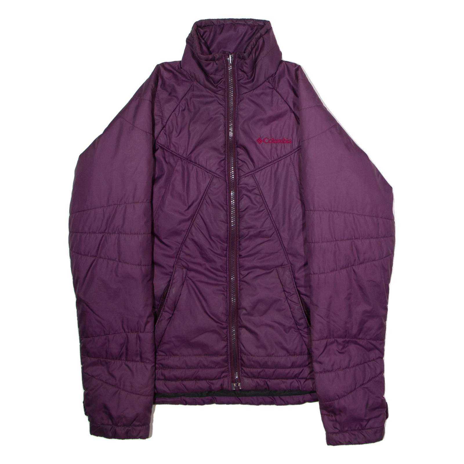 COLUMBIA Womens Puffer Jacket Maroon XS