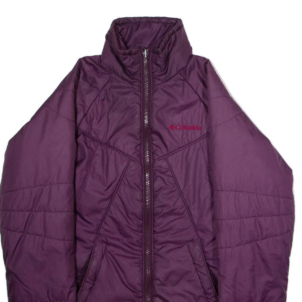 COLUMBIA Womens Puffer Jacket Maroon XS