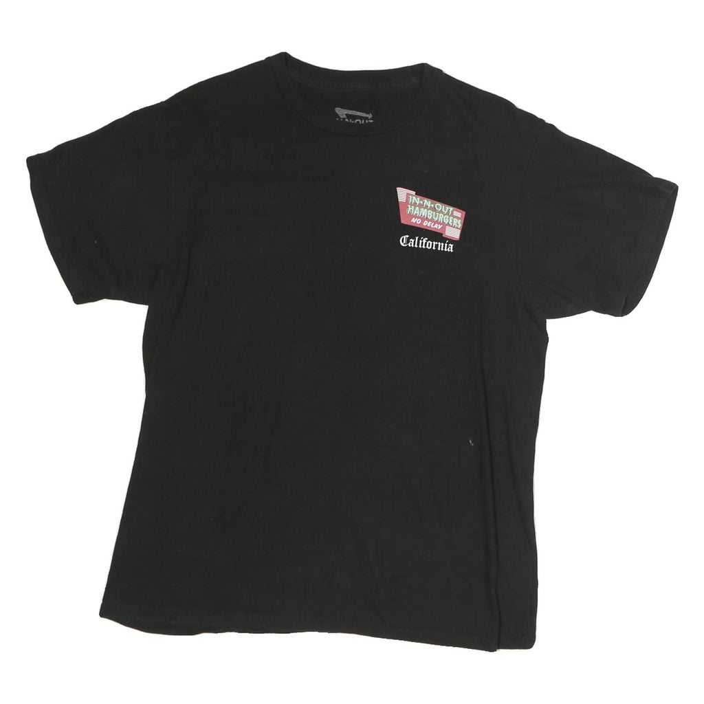 IN N OUT Mens Black California Graphic T-Shirt M Short Sleeve Crew Neck Retro