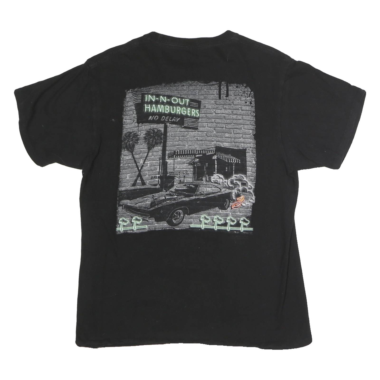 IN N OUT Mens Black California Graphic T-Shirt M Short Sleeve Crew Neck Retro