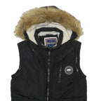 SOULCAL & CO Womens Black Hooded Gilet XS Polyester Woven Outdoor Sleeveless