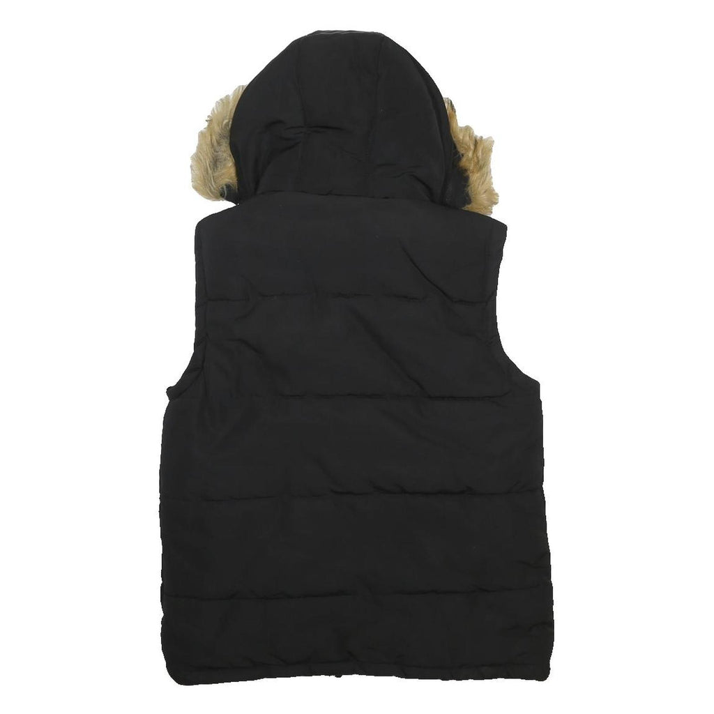 SOULCAL & CO Womens Black Hooded Gilet XS Polyester Woven Outdoor Sleeveless