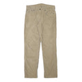 LEVI'S Mens Regular Fit Beige Cotton Blend Trousers W31 L31 Classic Zip Pocket