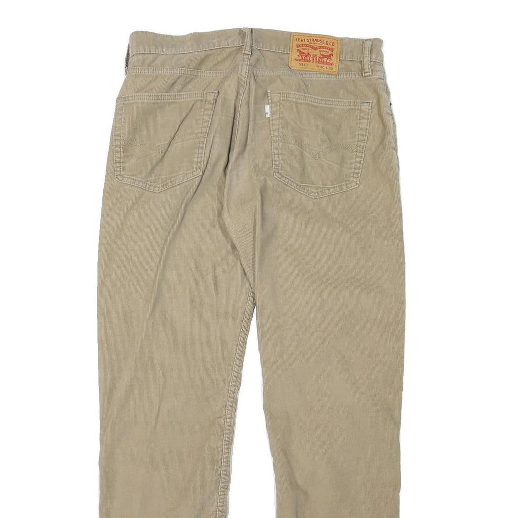 LEVI'S Mens Regular Fit Beige Cotton Blend Trousers W31 L31 Classic Zip Pocket