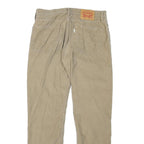 LEVI'S Mens Regular Fit Beige Cotton Blend Trousers W31 L31 Classic Zip Pocket