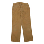 CARHARTT Womens Cotton Blend Brown Regular Straight Trousers W26 L25 Durable