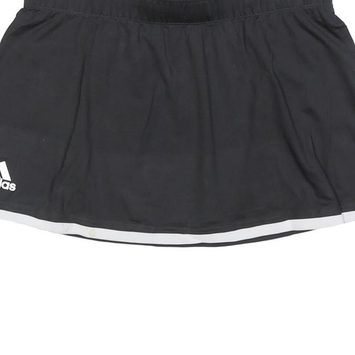 ADIDAS Womens Black Mini Polyester Skirt L Sports Tennis Casual Activewear