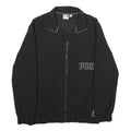 PUMA Mens Black Athletic Jacket S Polyester Zip-Up Plain Lightweight Sportswear