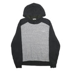 CALVIN KLEIN Mens Black & Grey Hoodie L Cotton Blend Casual Pullover
