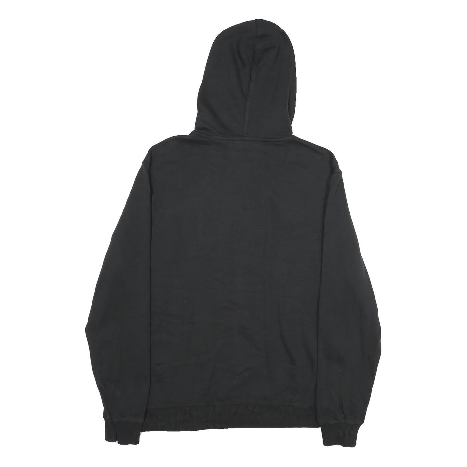 CALVIN KLEIN Mens Black & Grey Hoodie L Cotton Blend Casual Pullover