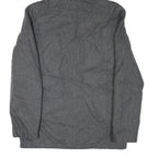 GUESS Mens Grey Hooded Jacket S Cotton Blend Zip Pocketed Casual Style