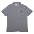 TIMBERLAND Mens Grey Short Sleeve Plain Cotton Polo Shirt L Classic Fit Casual