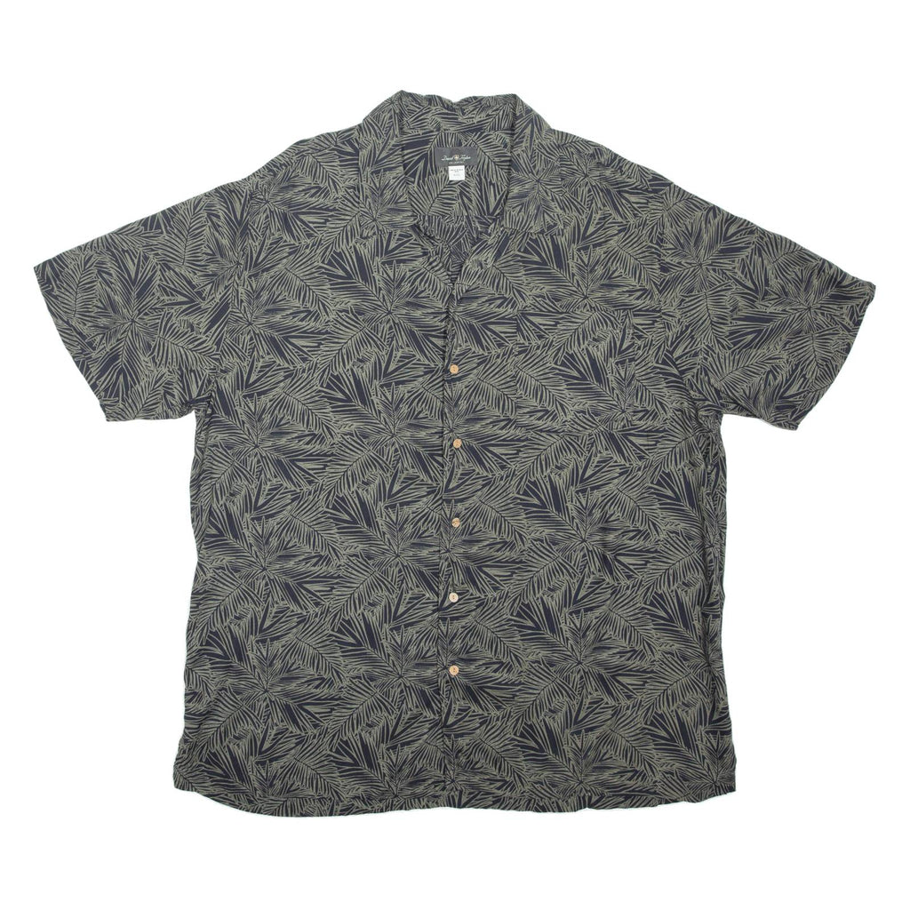 DAVID TAYLOR Mens Shirt Green Crazy Pattern XL