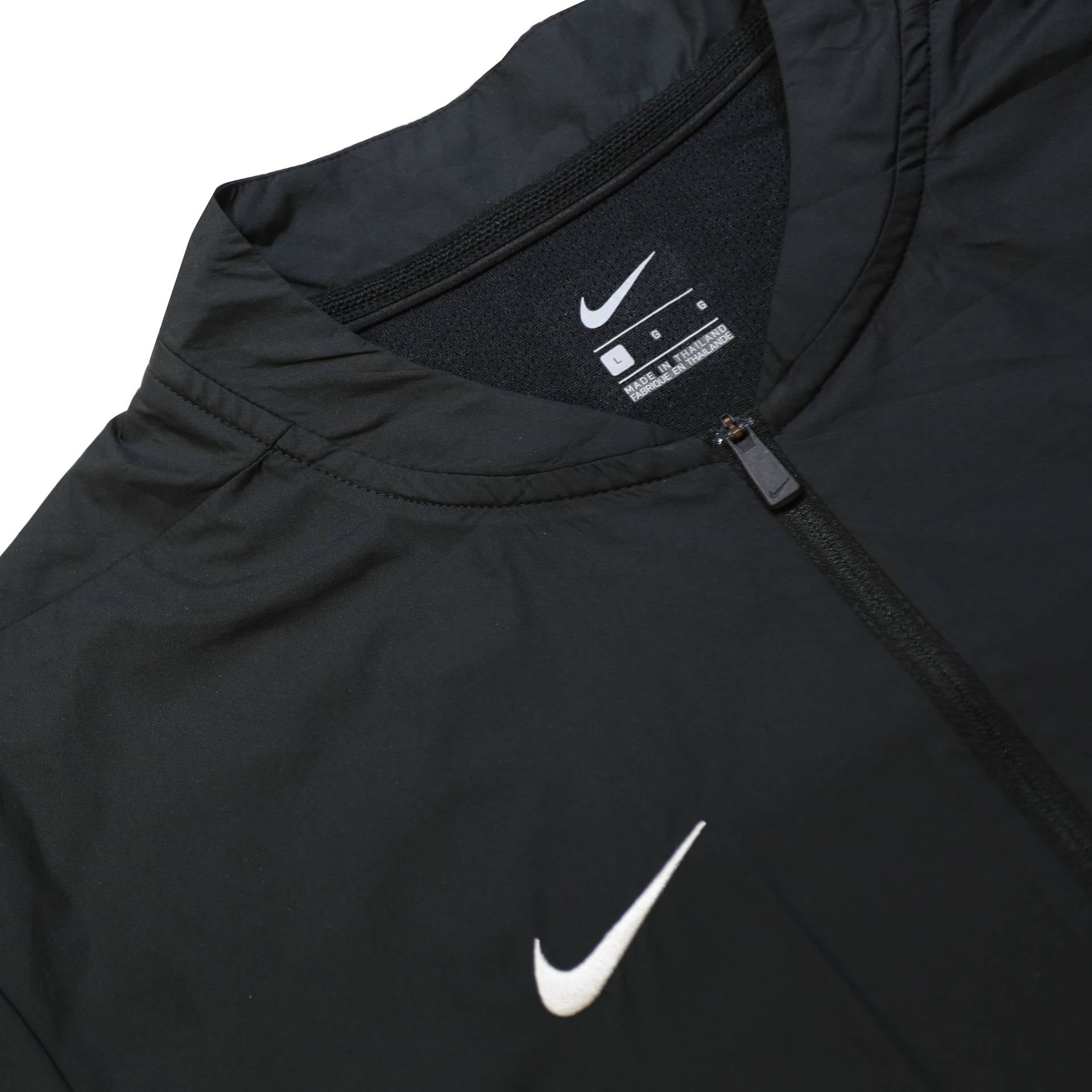 NIKE Mens Black Volleyball Track Jacket L Polyester Zip Activewear Sports