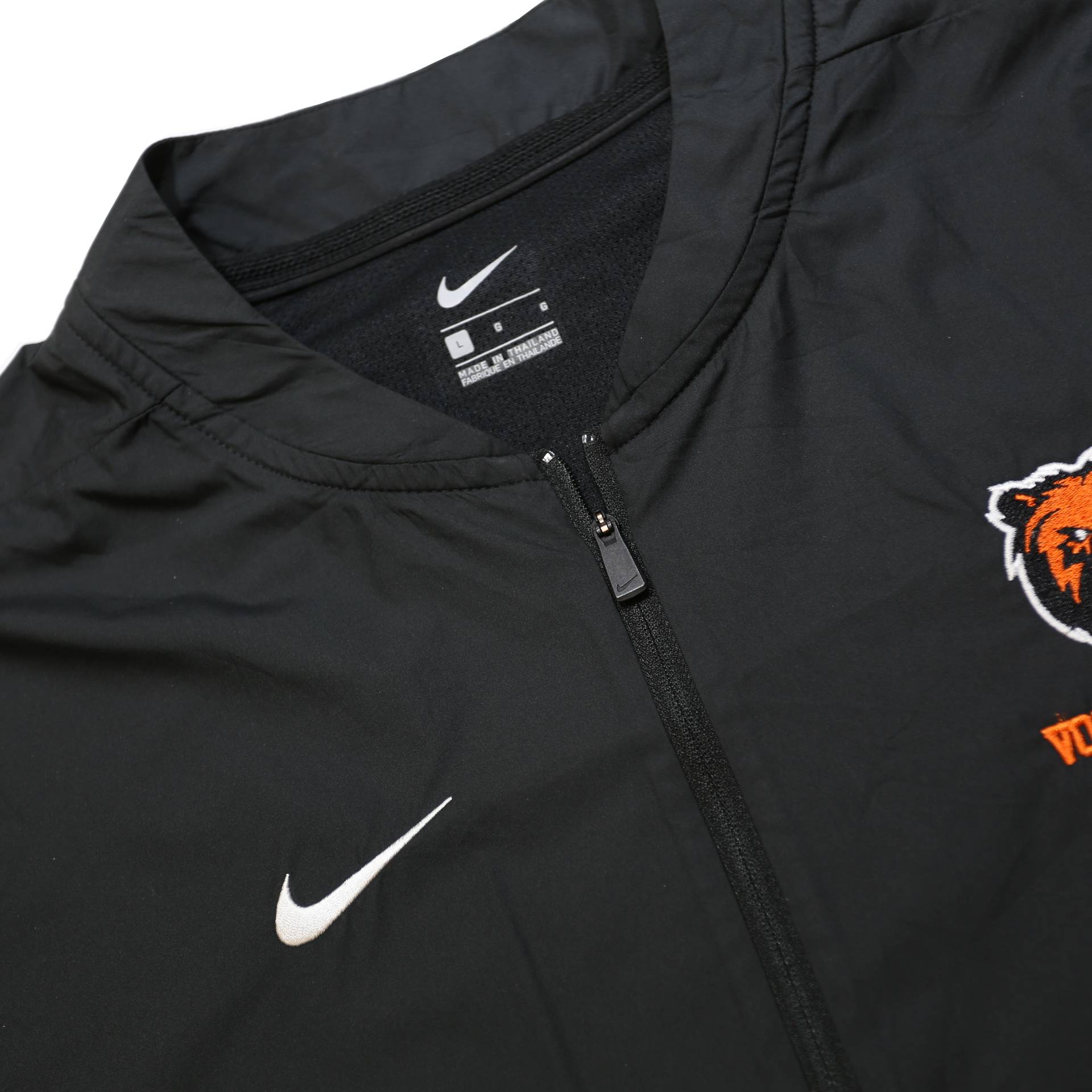 NIKE Mens Black Volleyball Track Jacket L Polyester Zip Activewear Sports