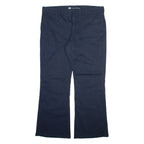 DICKIES Womens Trousers Blue Slim Bootcut W40 L31
