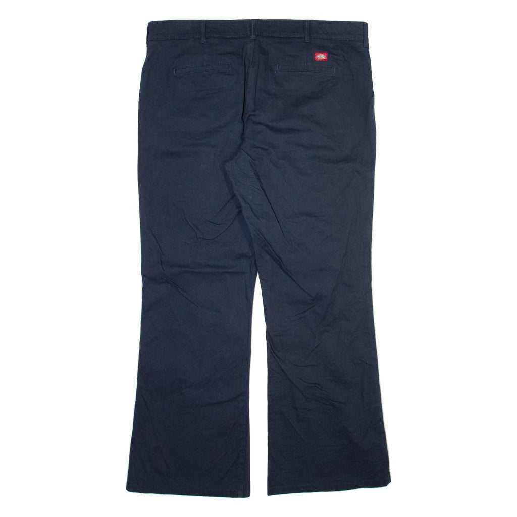 DICKIES Womens Trousers Blue Slim Bootcut W40 L31