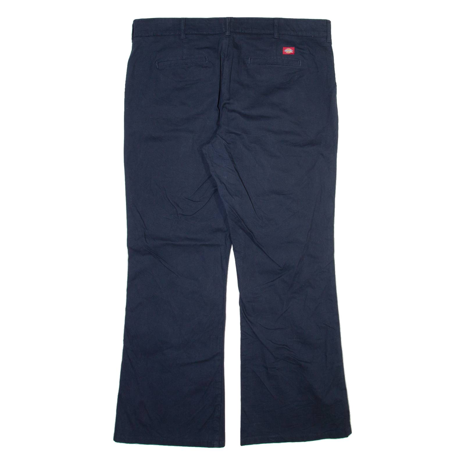 DICKIES Womens Trousers Blue Slim Bootcut W40 L31