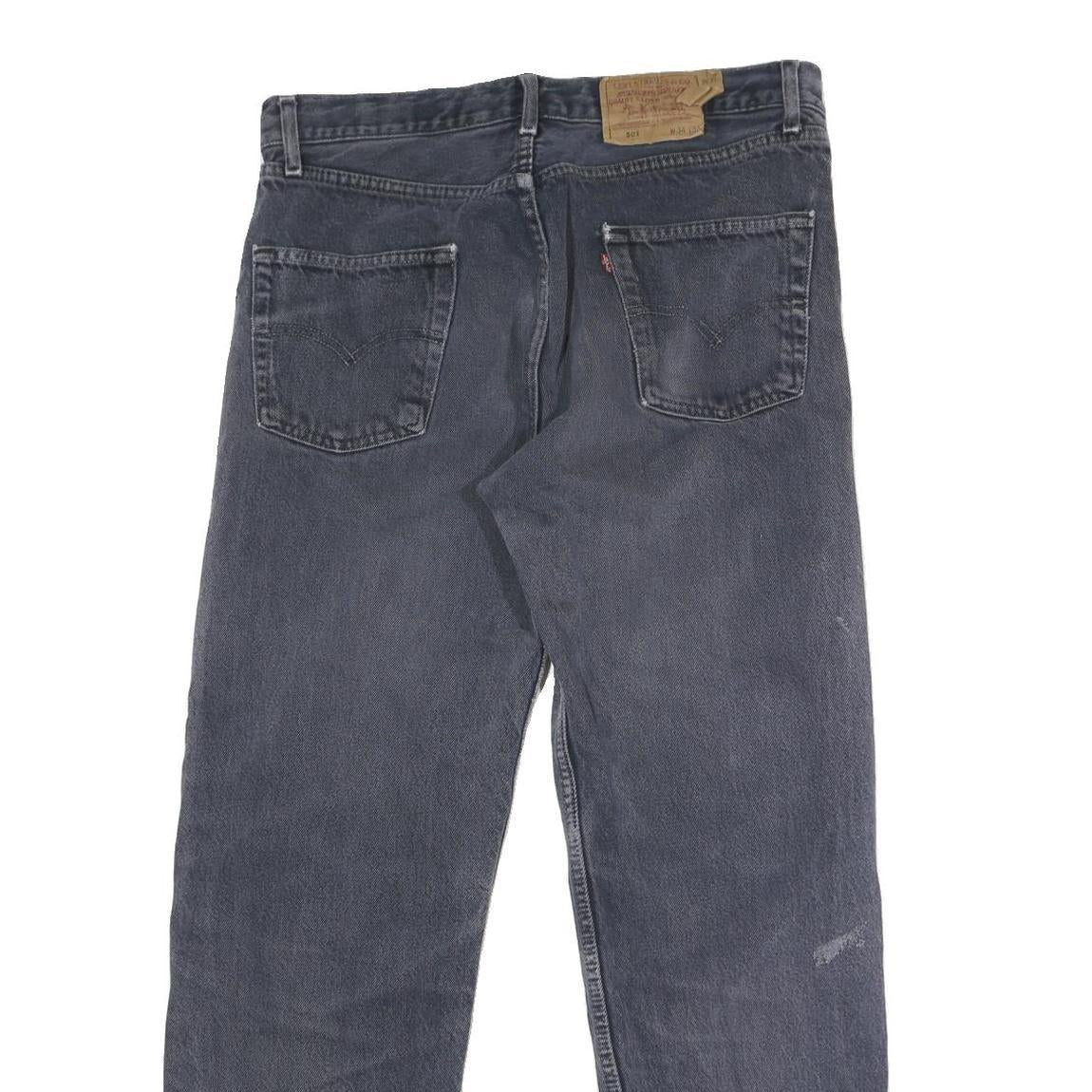 LEVI'S 501 Mens Jeans Blue Regular Straight Denim Medium W34 L29 Button Closure