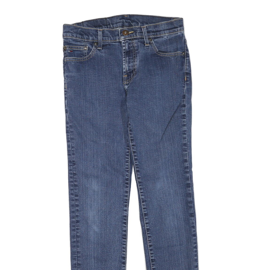 TOMMY HILFIGER Womens Blue Regular Straight Denim Light W26 L29 Classic Cotton