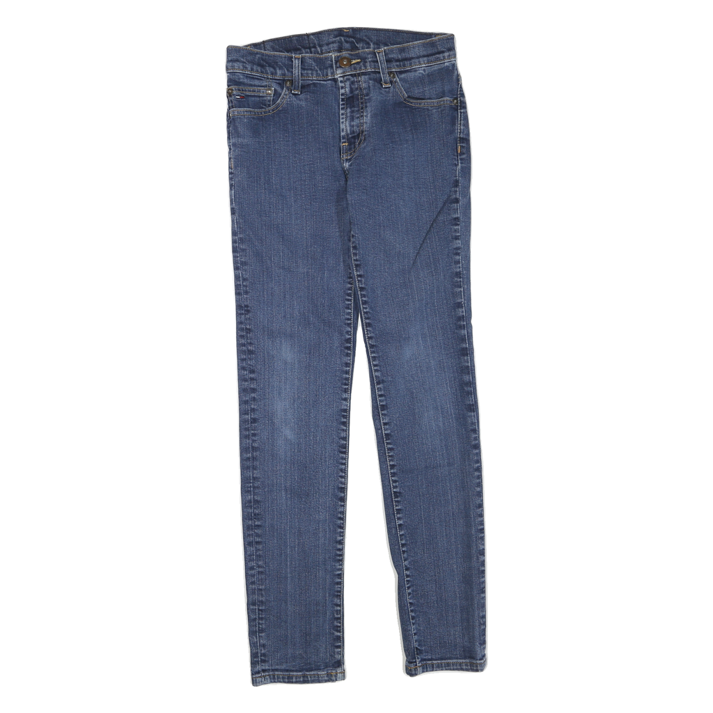 TOMMY HILFIGER Womens Blue Regular Straight Denim Light W26 L29 Classic Cotton