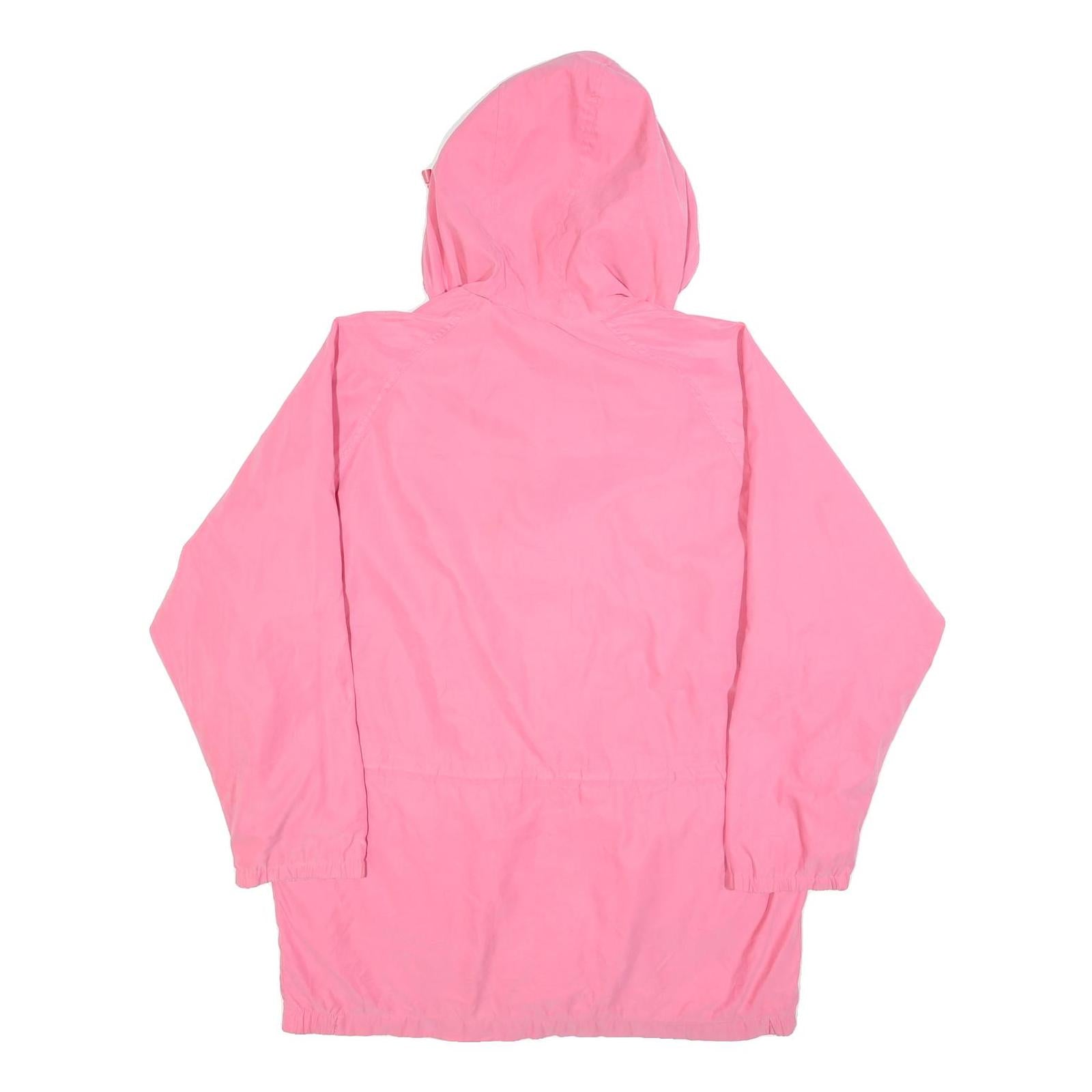 NAUTICA Womens Pink & Beige Hooded Jacket M Polyester Blend Zip Casual Outerwear